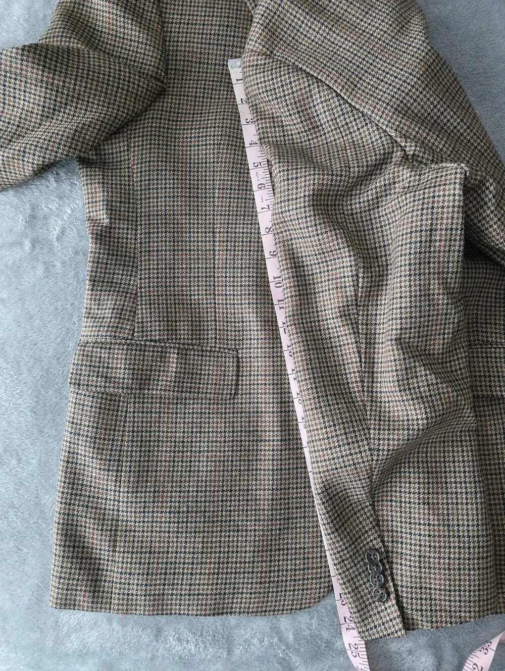 Hart Schaffner Marx Gun Club Check Houndstooth Wool Sport Coat Blazer 44R